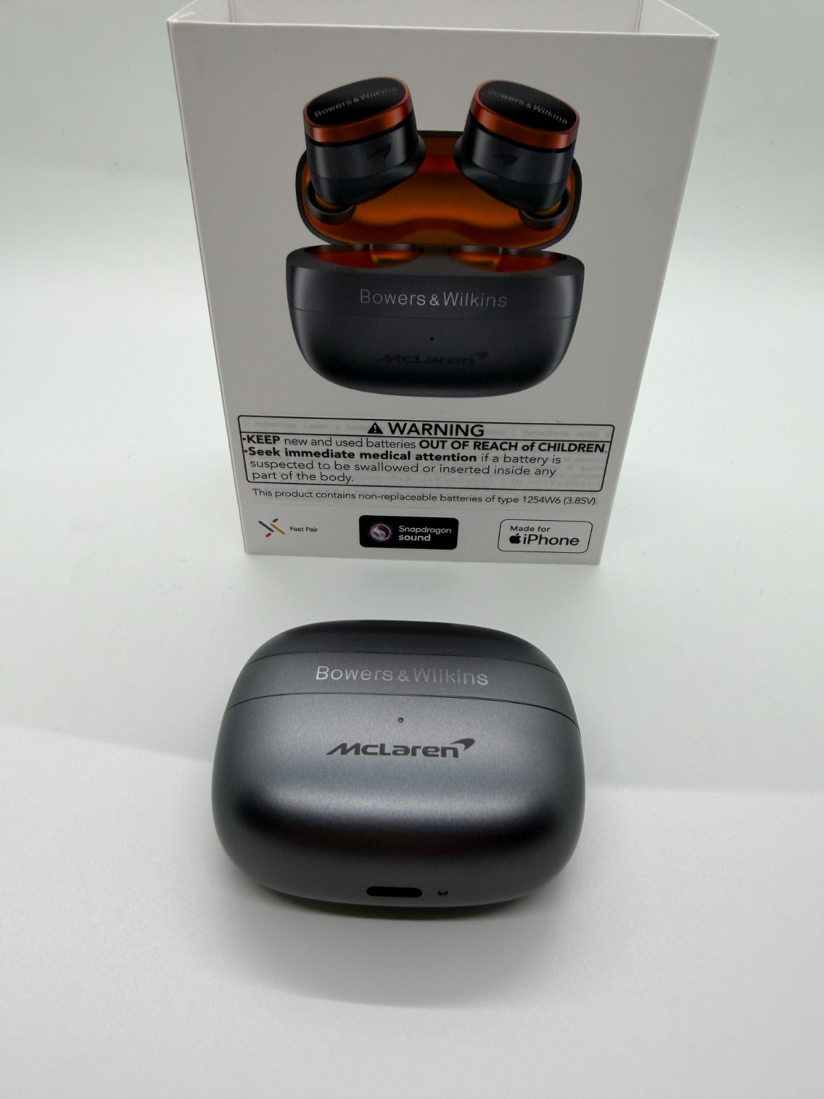 Bowers & Wilkins B&W Pi8 McLaren True Wireless Earbuds Noise Canceling ANC