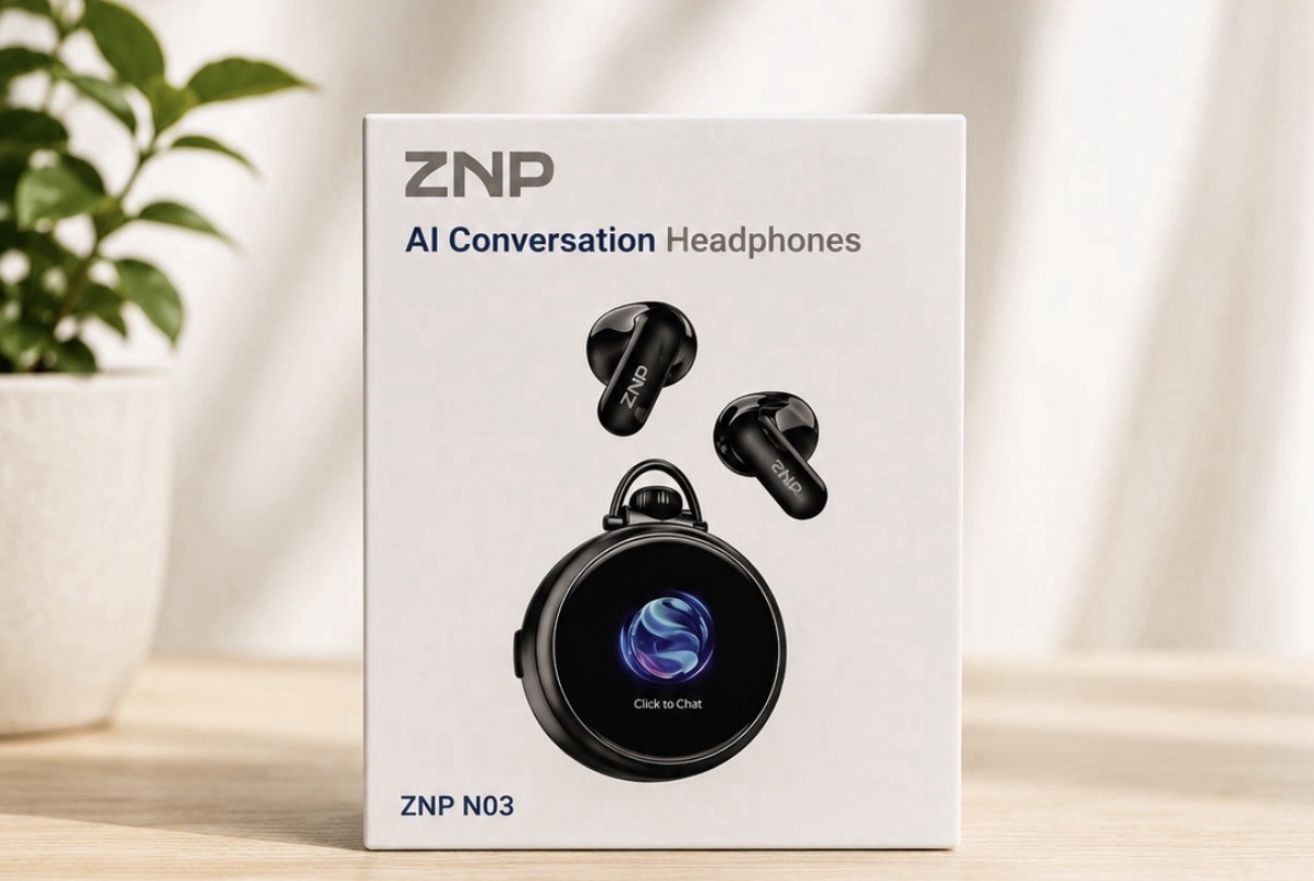 ZNP N03 Bluetooth Wireless In-Ear Earbuds Black HD Voice Stereo Built-In Mic