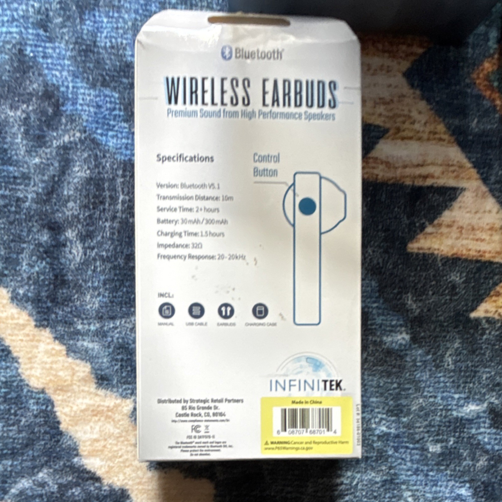 INFINITEK True Wireless Earbuds Black Bluetooth In-Ear Double 20-20kHz 32Ω