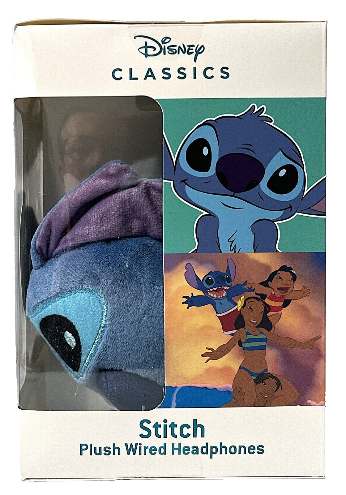 Disney Classics Stitch Plush Wired Headphones for Kids & Adults, 3.5mm Jack 6+