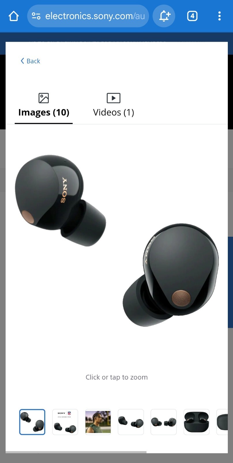 Sony WF-1000XM5 Truly Wireless Noise Canceling Earbuds Black
