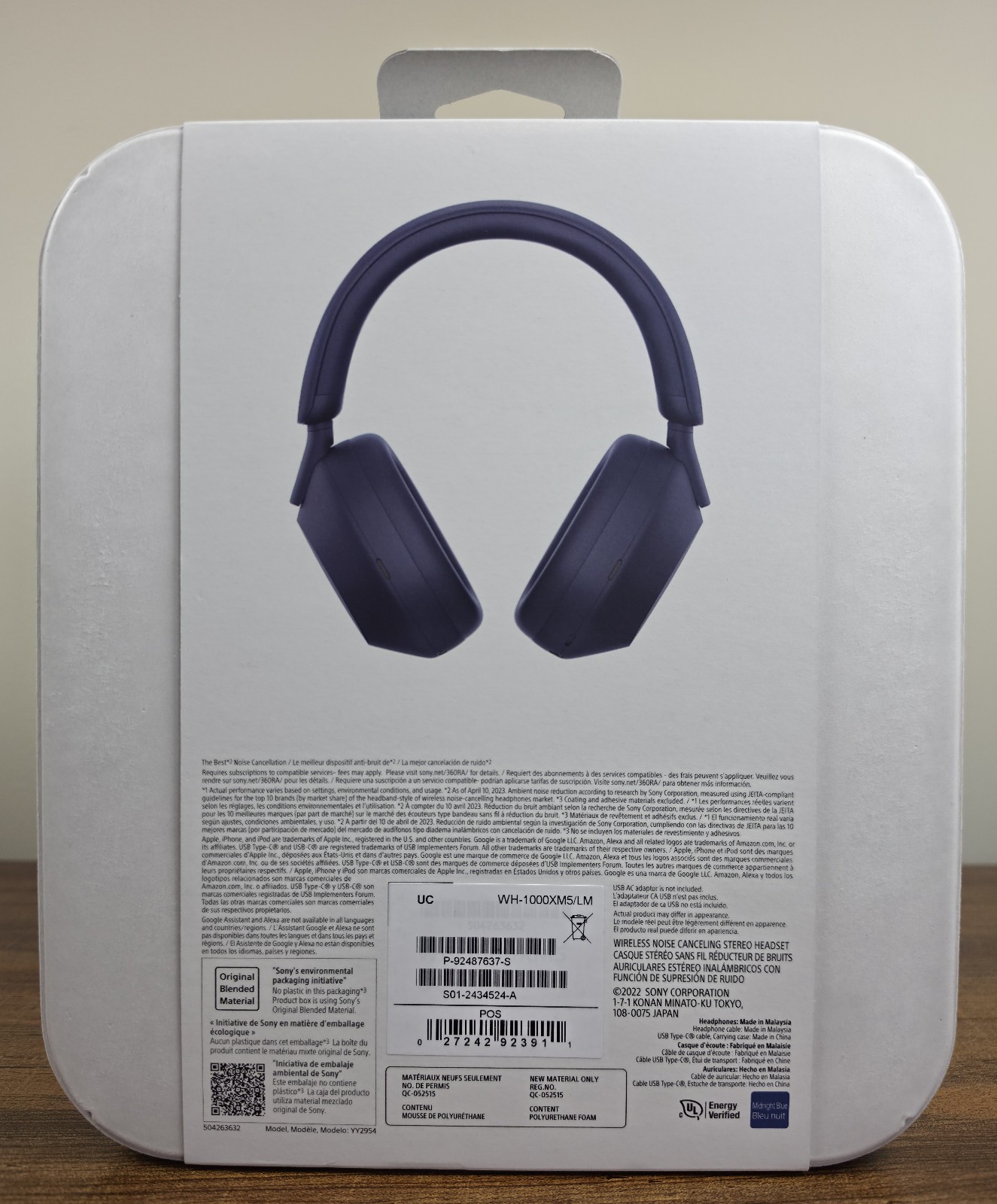 SONY WH-1000XM5 Premium Wireless Noise Canceling Headphones | Midnight Blue -NEW
