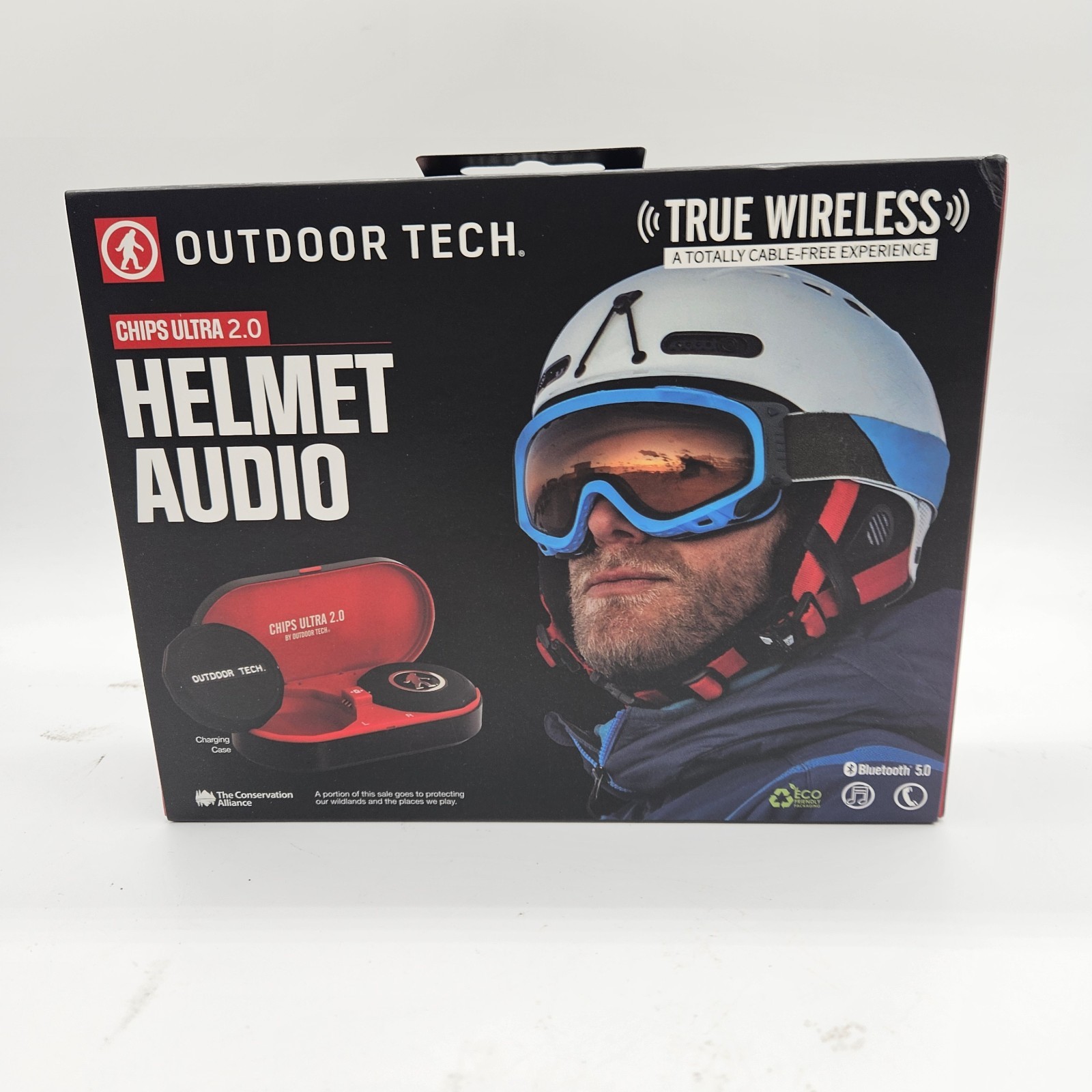Outdoor Tech Chips Ultra 2.0 True Wireless Snow Audio Helmet Black Brand New