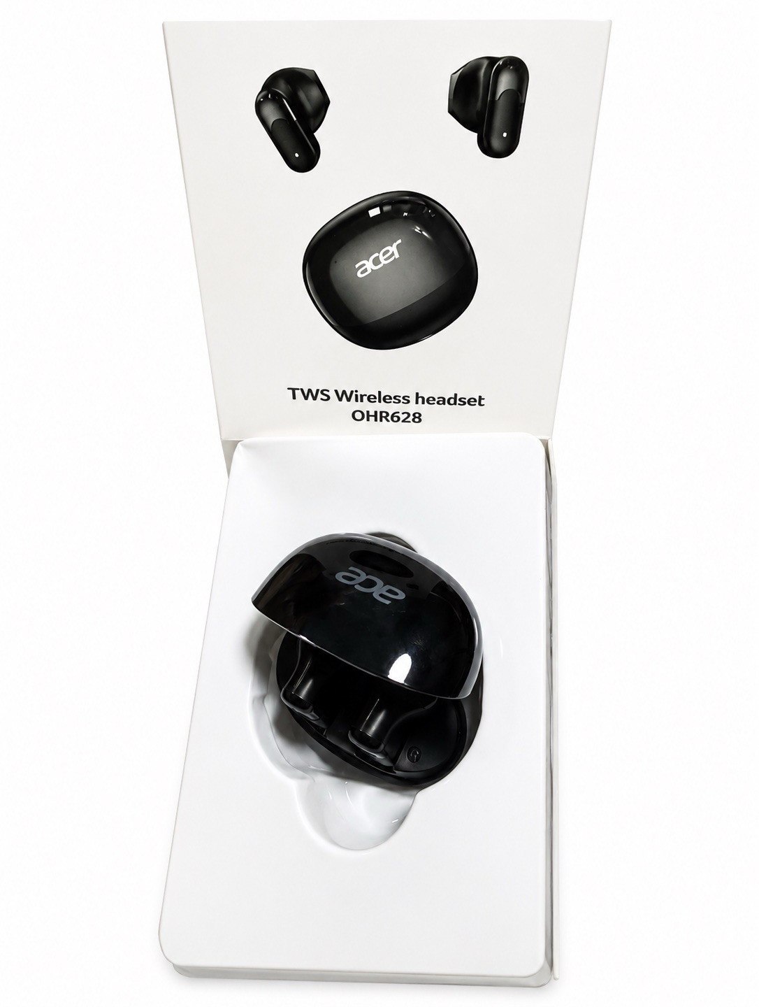 Acer OHR628 Bluetooth True Wireless In-Ear Earbuds w/ Charging Case Black