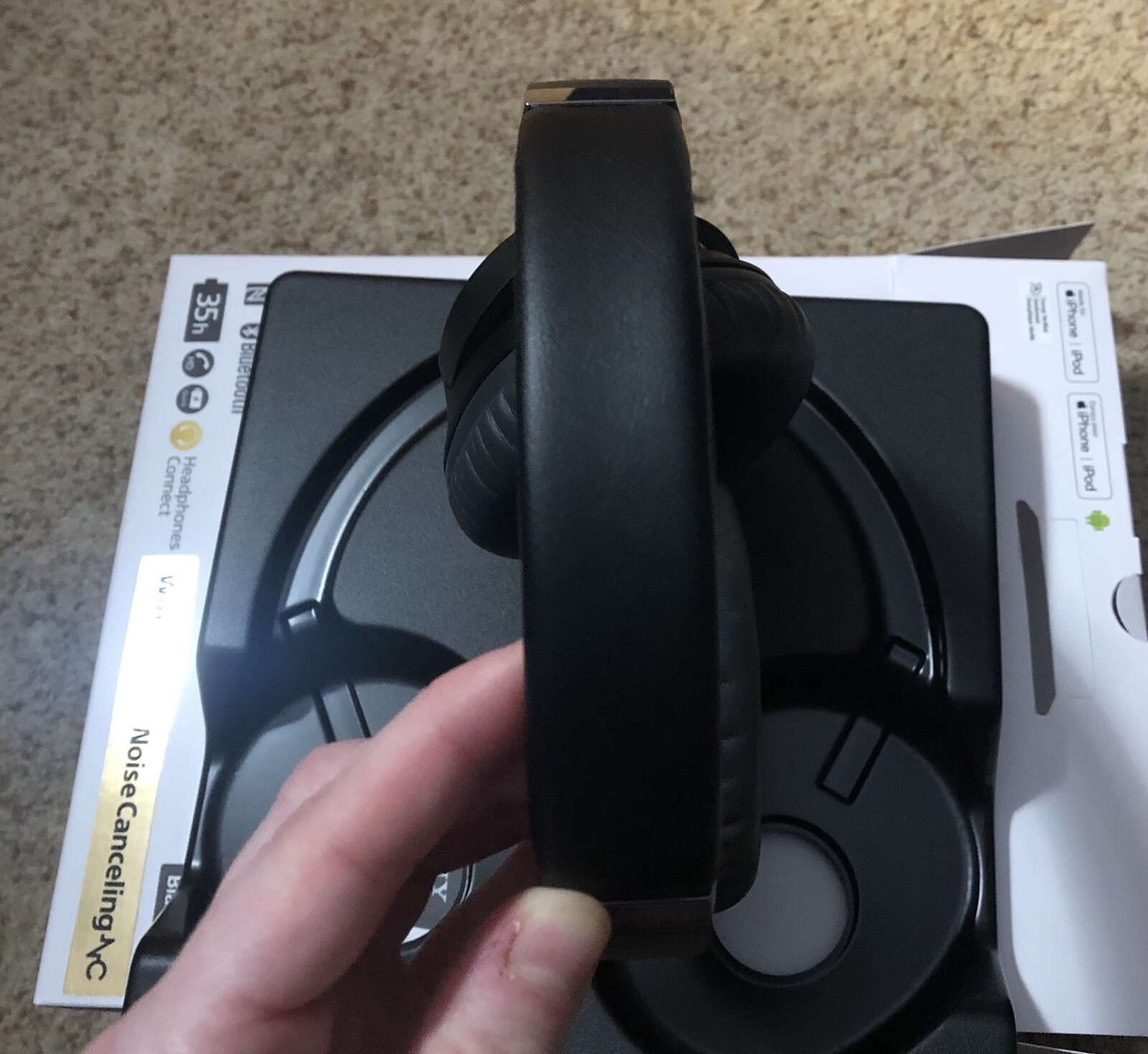 Sony WH-CH700N Wireless Bluetooth Noise Cancelling Over-Ear Headset In Black