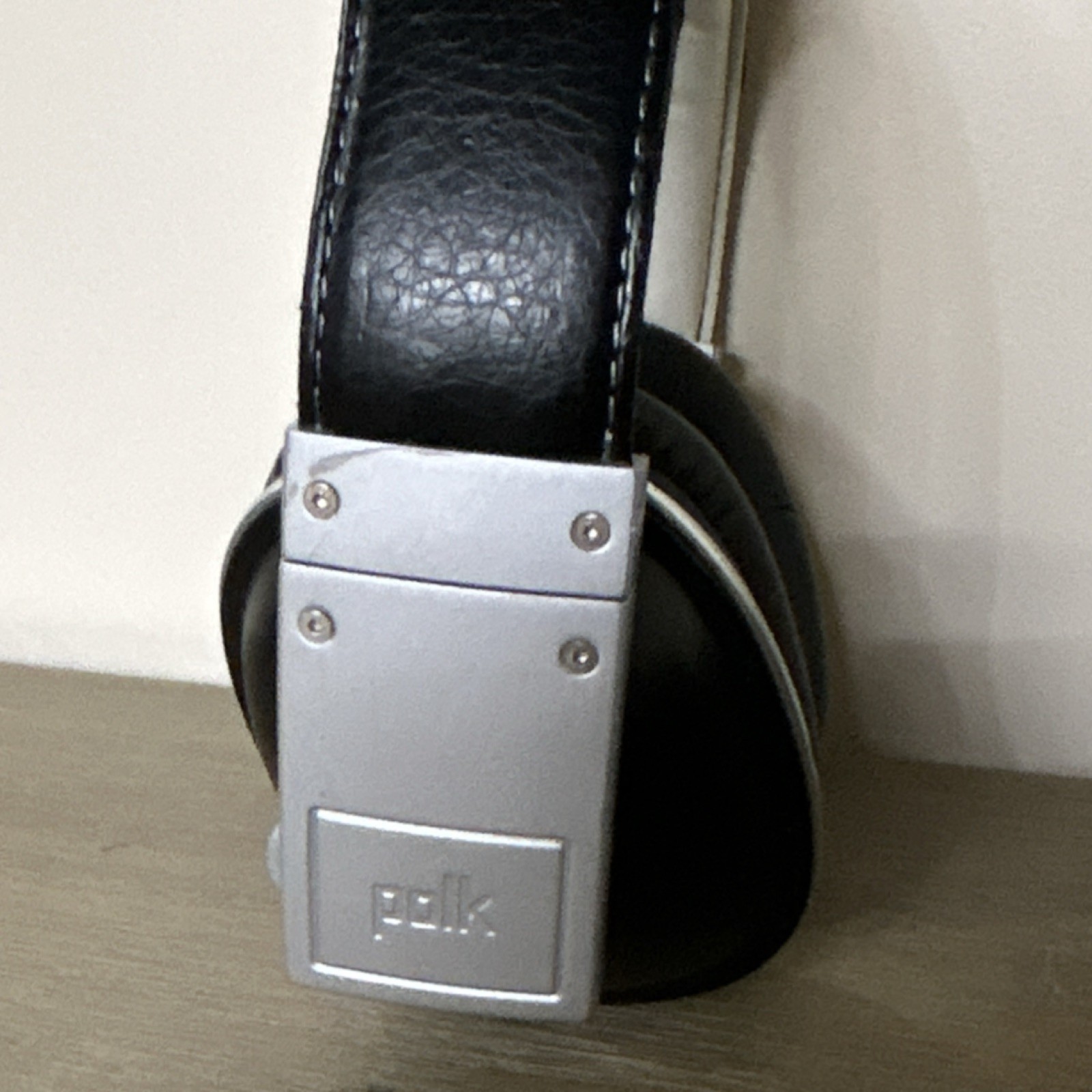 Polk Audio Over-Ear Headphones Black White Silver Adjustable Headband (No Cable)