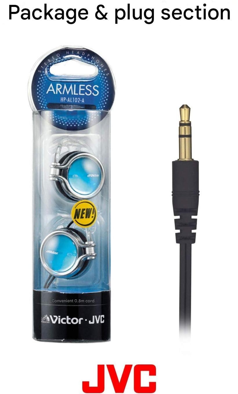 JVC HP-AL102-A Open Ear On-Ear Hook Headphones Lapis Blue Japan New