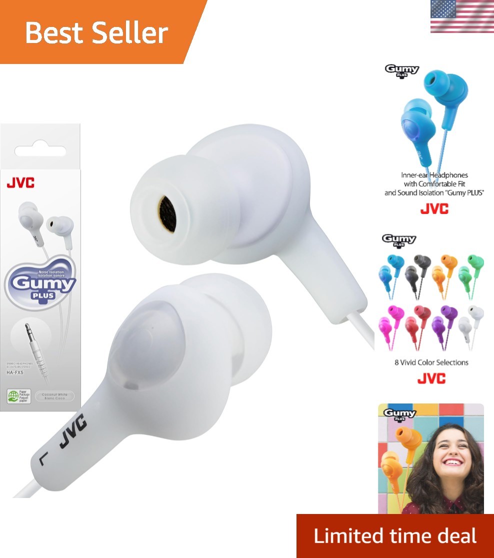 HAFX5W Gumy Plus Inner Ear Headphones White