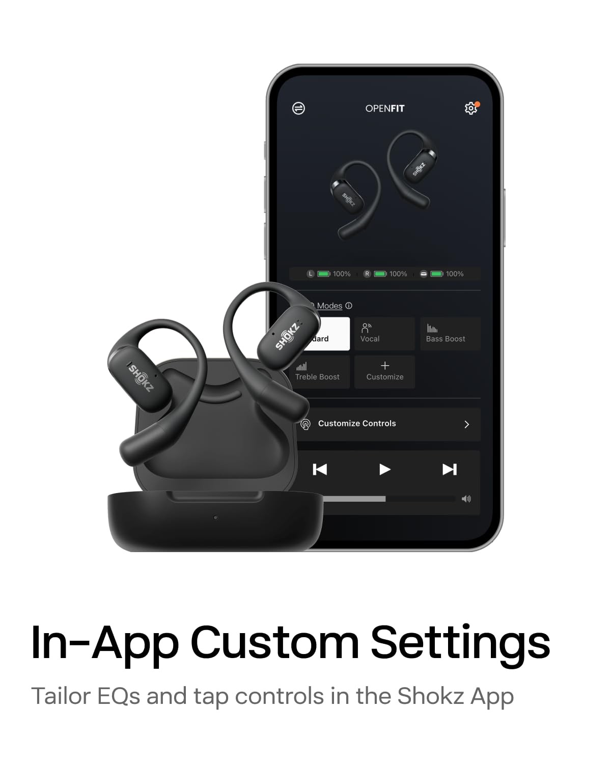 SHOKZ OpenFit Open-Ear True Wireless Bluetooth Earbuds Bluetooth 5.2 NEW IN BOX