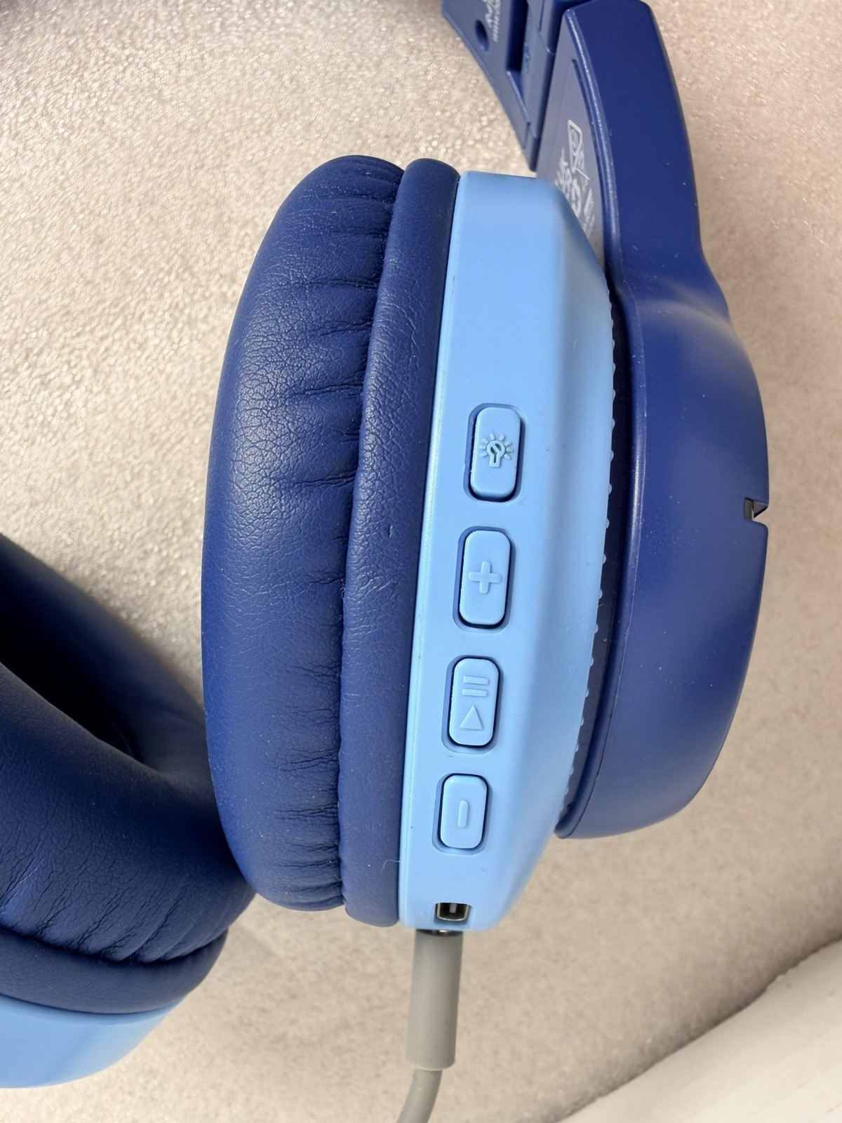 iClever BTH12 Kids Blue Wired Headphones, Over The Ear, With Audio Cord