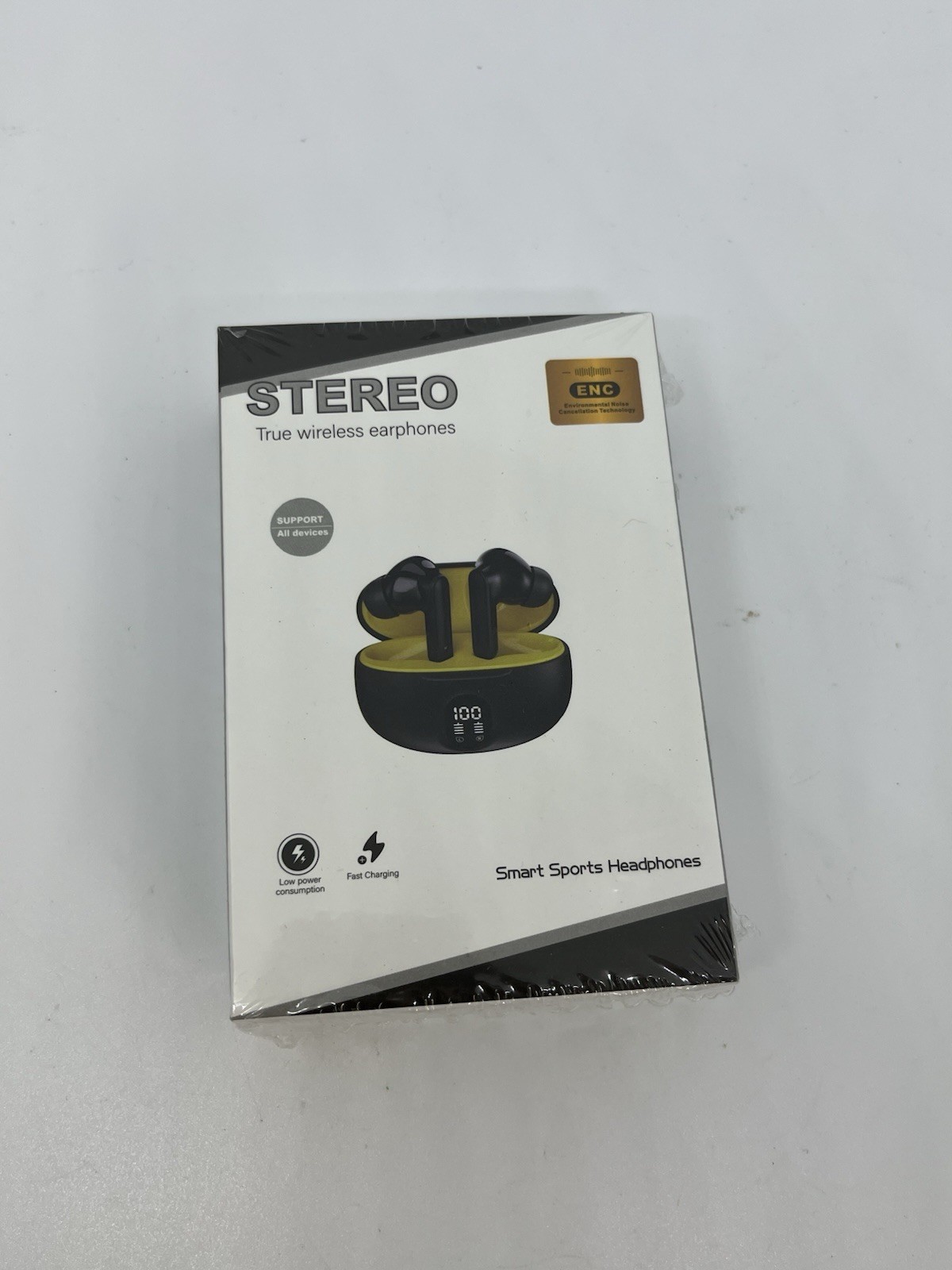 TWS True Wireless Bluetooth Ear-hook Earbuds Double 895B Black/Yellow