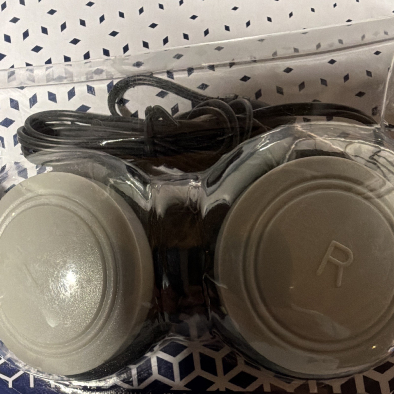E-Circuit Stereo Headphones Gray Microphone Volume Control 3.5mm Jack 1.22m Cord