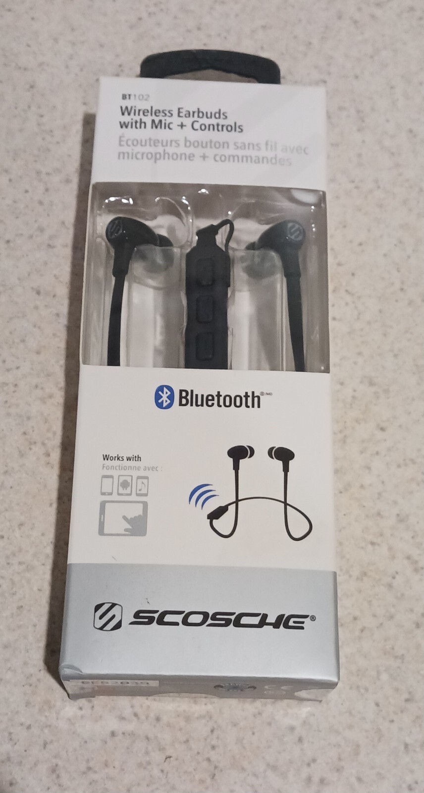 Scosche Wireless White Earbuds w Mic & Controls New Sealed