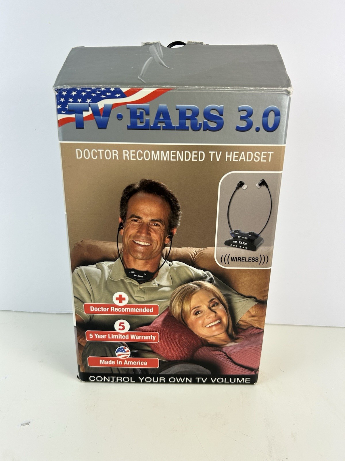 TV Ears 2.3 System RF Wireless 2.3MHz Neckband TV Earbuds, Black
