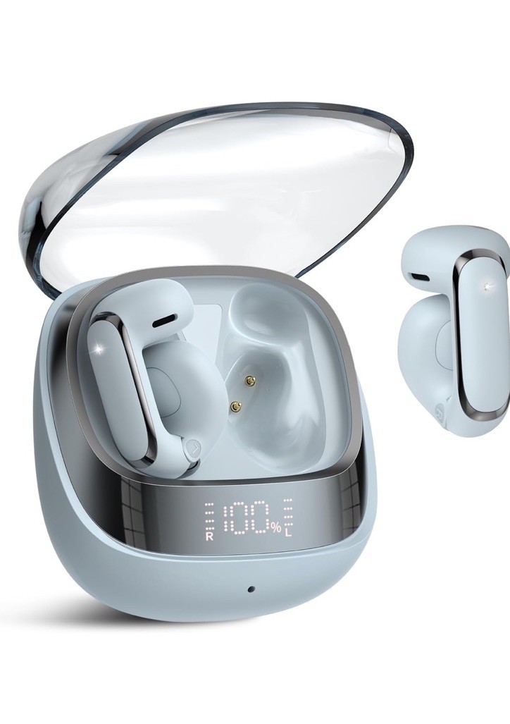 Wireless Earbuds, Clip On Ear Headphones, Bluetooth 5.4 HiFi Stereo Earbuds