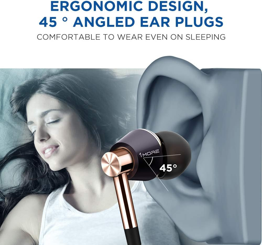 1MORE Triple Driver In-Ear Earphones Hi-Res Headphones with High Resolution, Bas