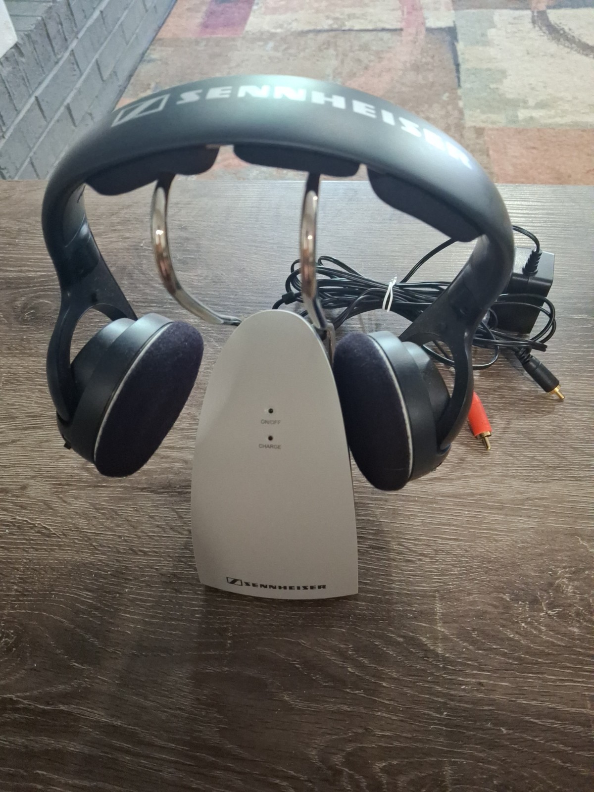 Sennheiser HDR120 Wireless Headphones TR120 Charging Dock & Power Supply Tested