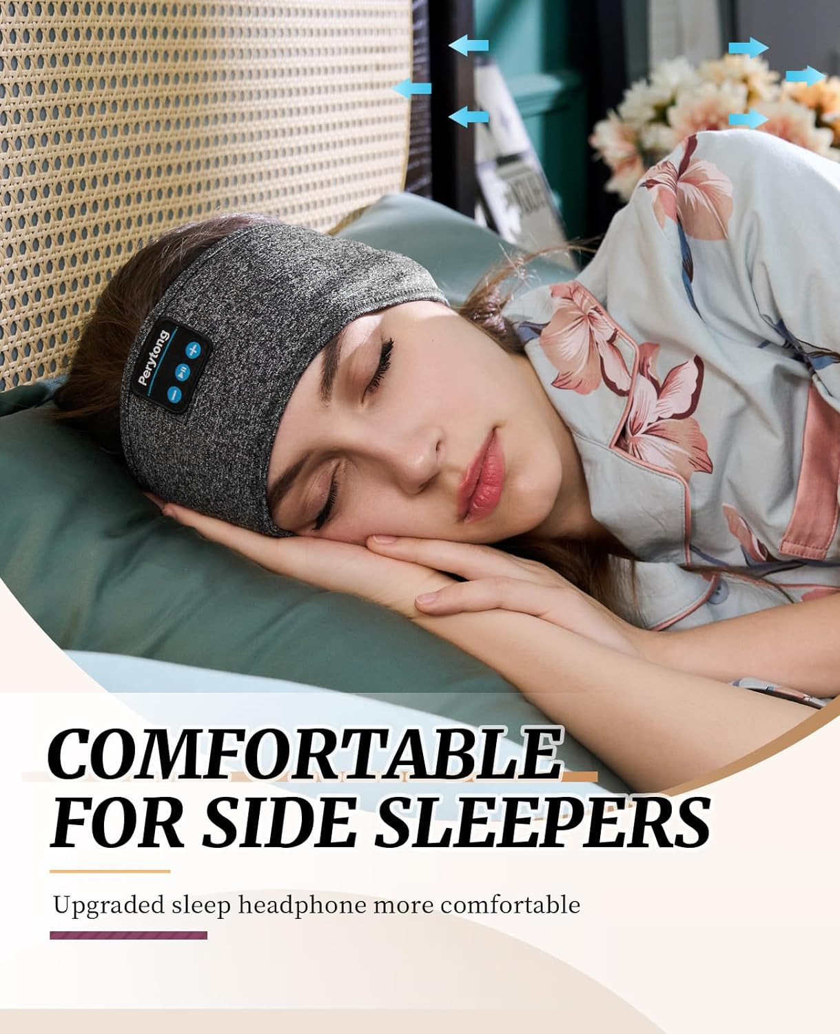 Sleep Headphones Wireless, Bluetooth Sports Headband Headphones with Ultra-Thin