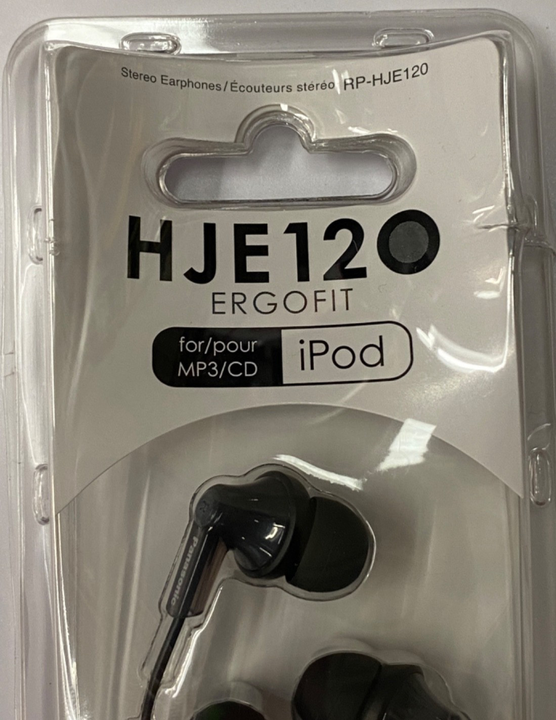 Panasonic RP-HJE120 ERGOFIT Wired In-Ear Earbud Headphones *NEW IN BOX