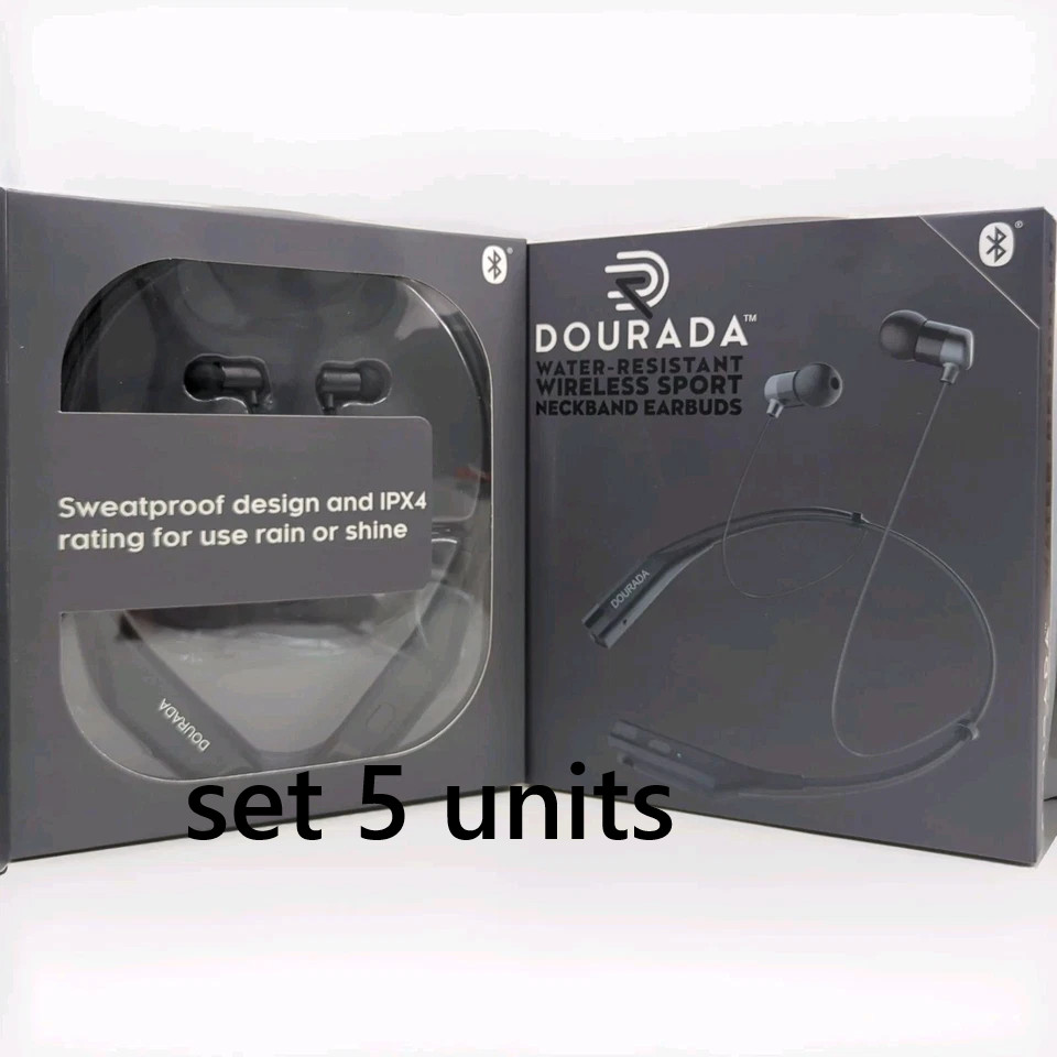 5 Neckband Bluetooth Wireless Earbuds HD Mic Talk earphones Bulk Pack Ear set