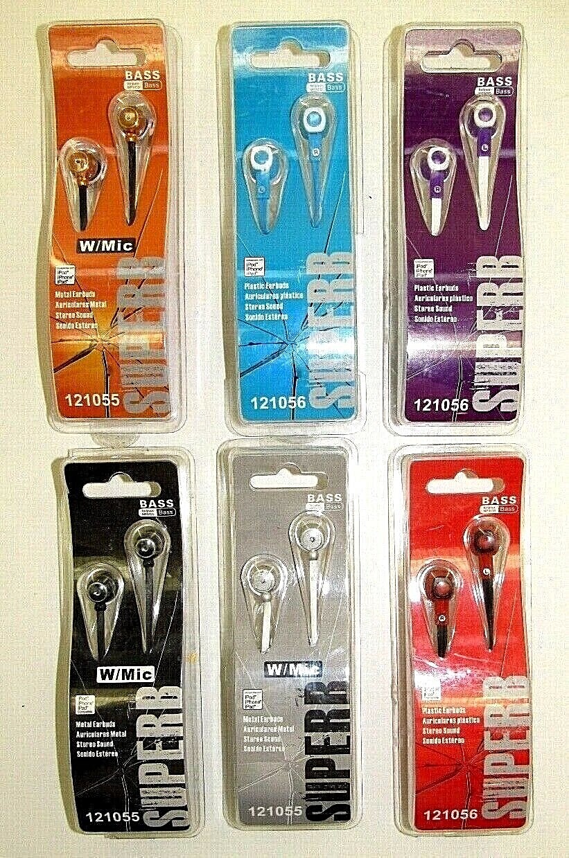 SUPERB Plastic or Metal Earbuds Stereo Sound