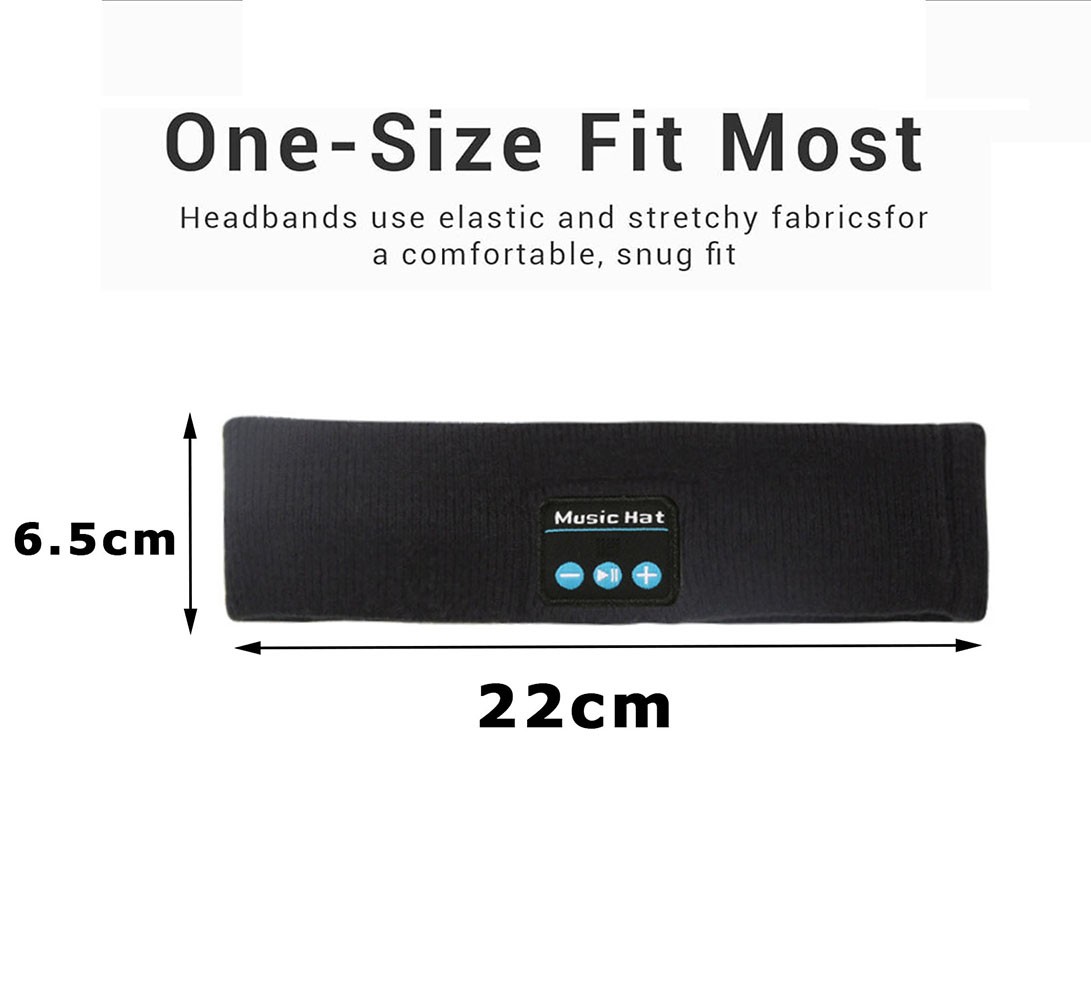 Elastic Bluetooth Sports Headband Wireless Headphones for Men and Women Fitness