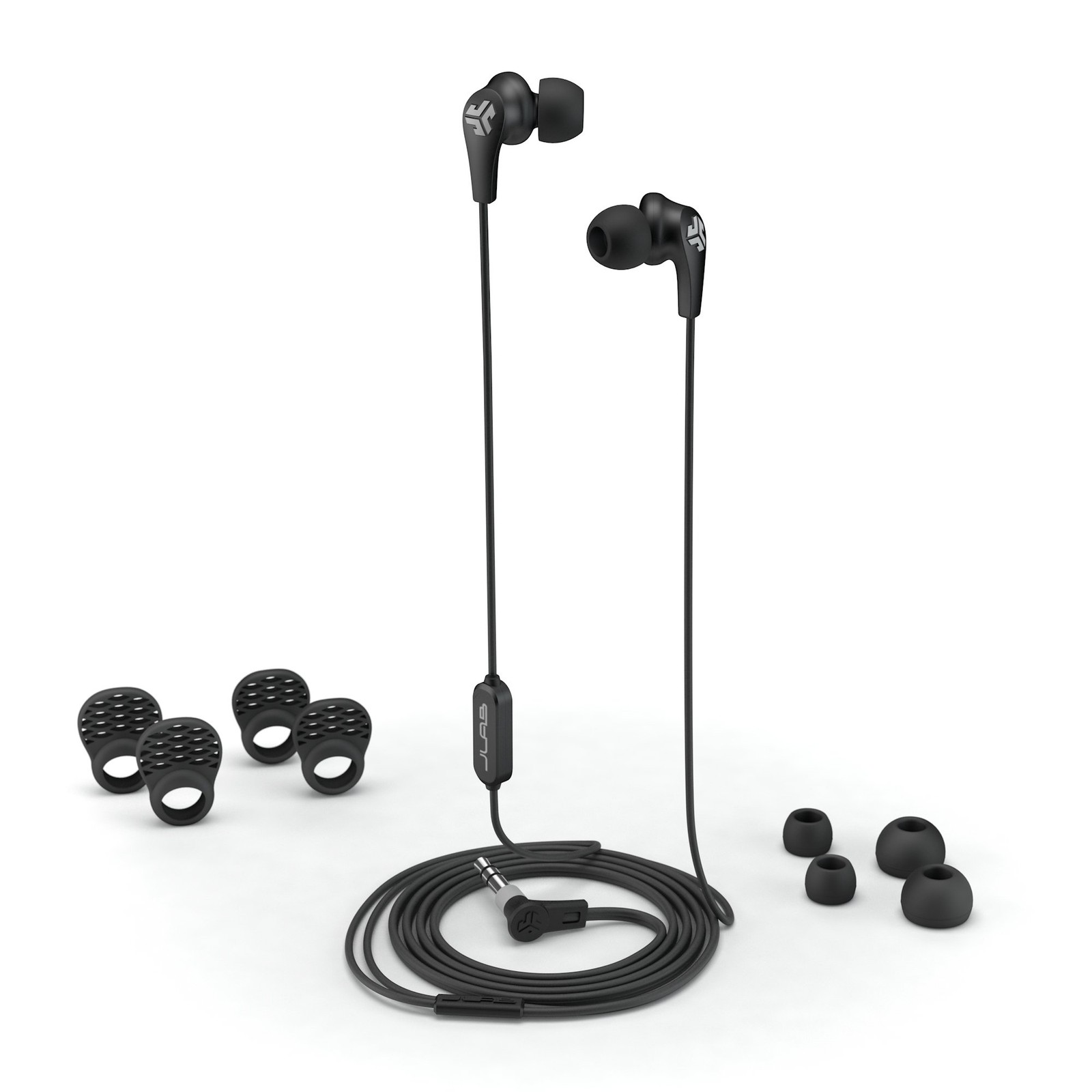 JLab JBuds Pro Earbuds, In Ear, 10mm Drivers, Obsidian, Music Controls, Custom