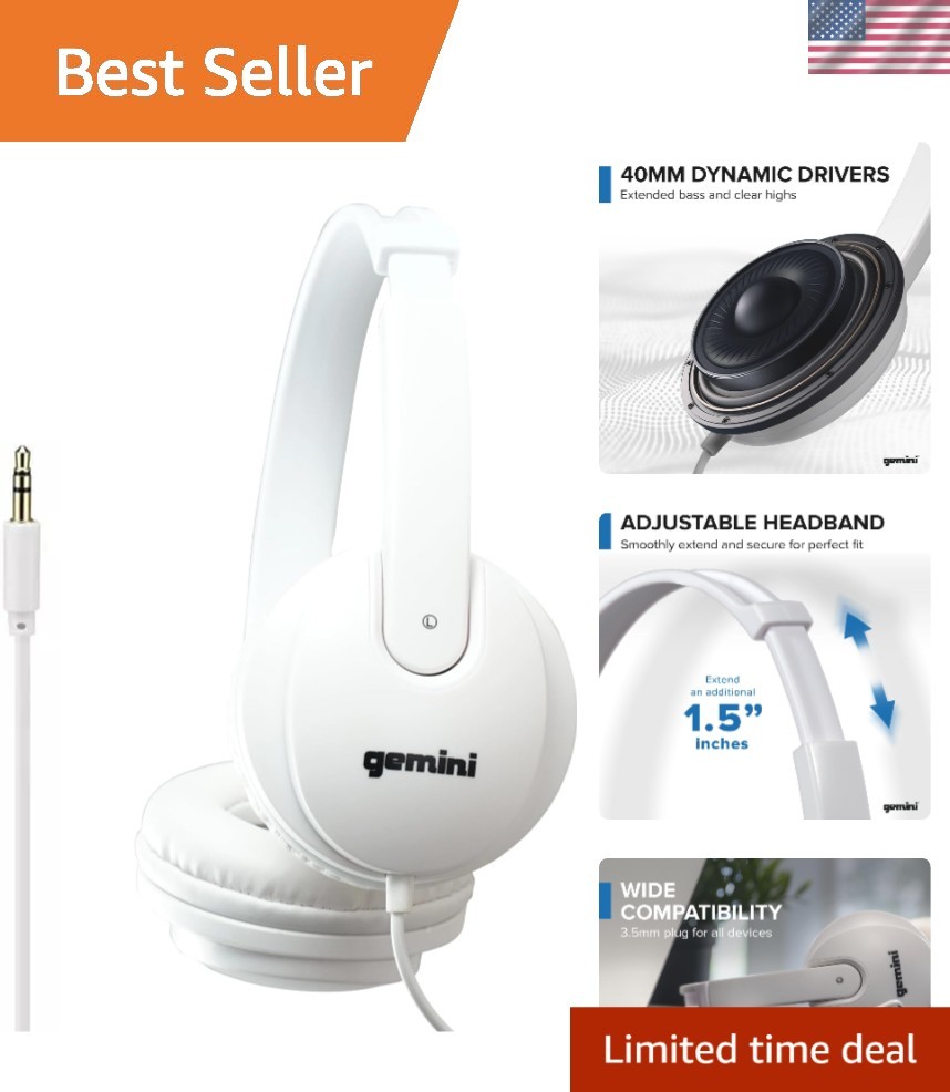 Lightweight Over-Ear DJ Headphones – 40mm Drivers for Comfort & Sound Isolation