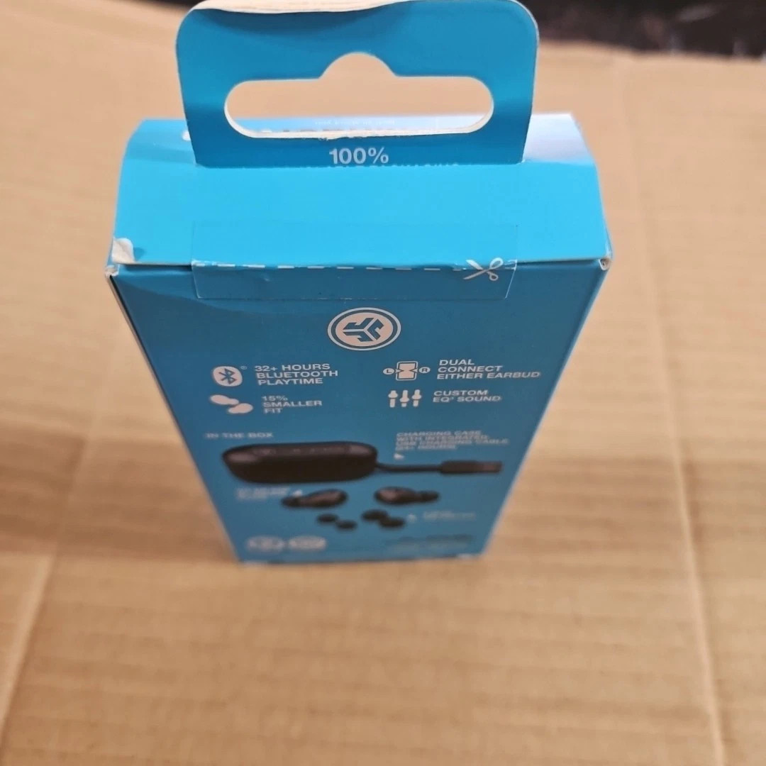 JLab GO Air Pop+ True Wireless Bluetooth Earbuds, Black NEW!