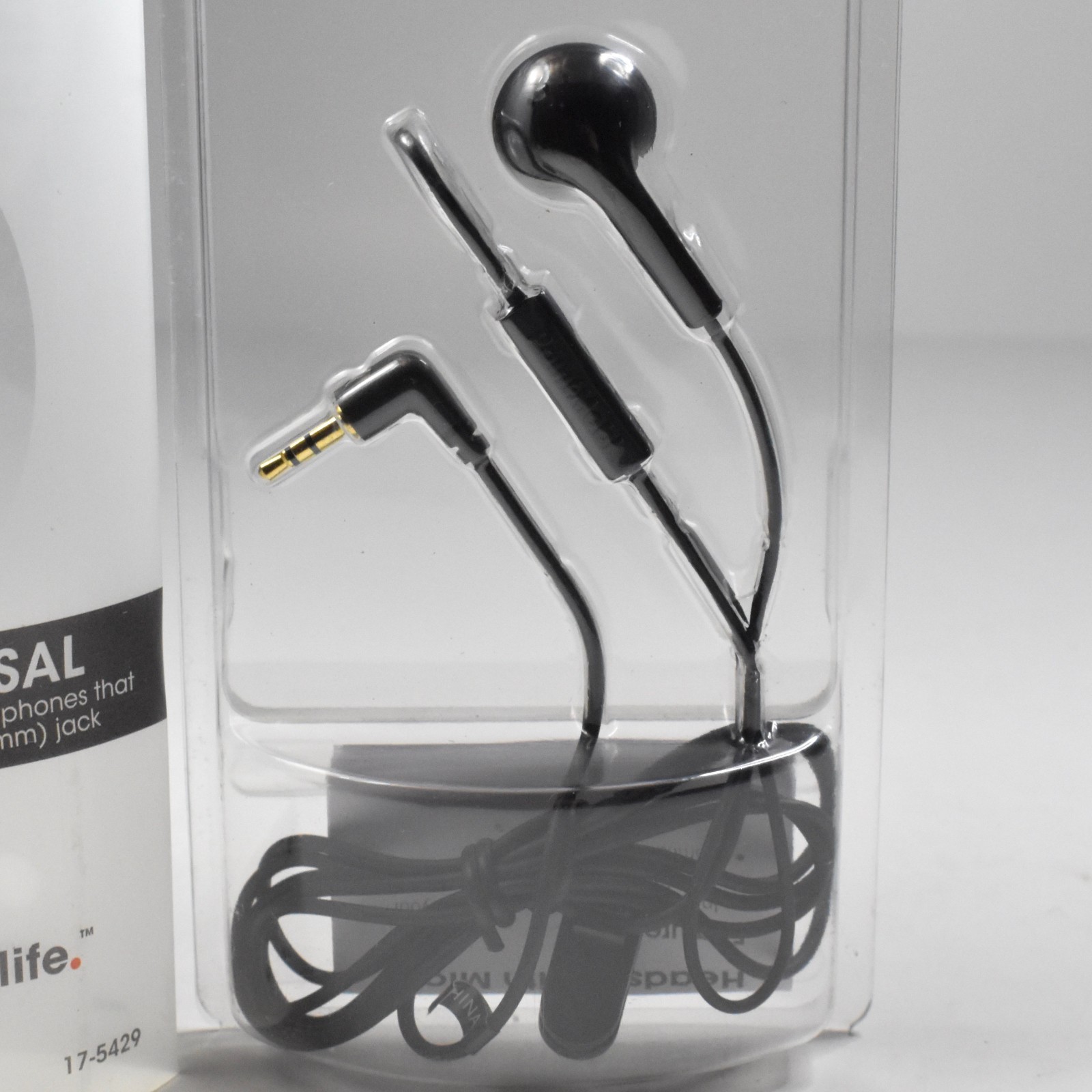 PointMobl Mono Earbud Headset With Mic Universal 2.5mm jack 3/32” Factory Sealed