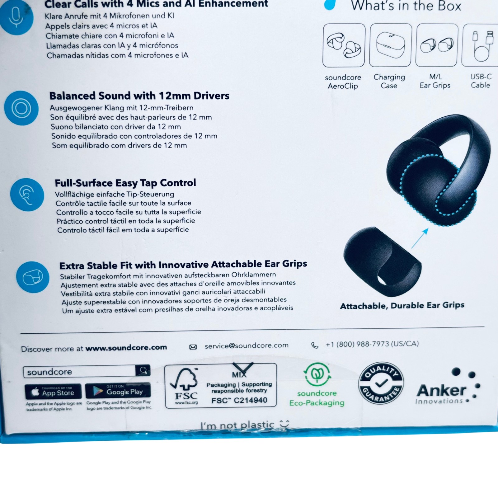 Anker Soundcore AeroClip A3388 12mm Driver Open-Ear Clip-On Earbuds