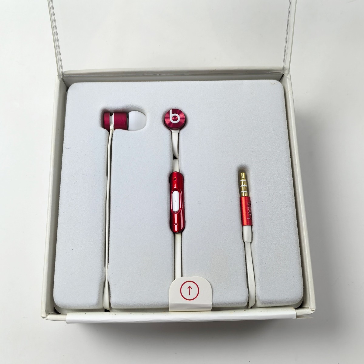 Beats by Dr. Dre UrBeats2 Wired Headphones In-Ear 3.5mm Jack Earbuds White Red