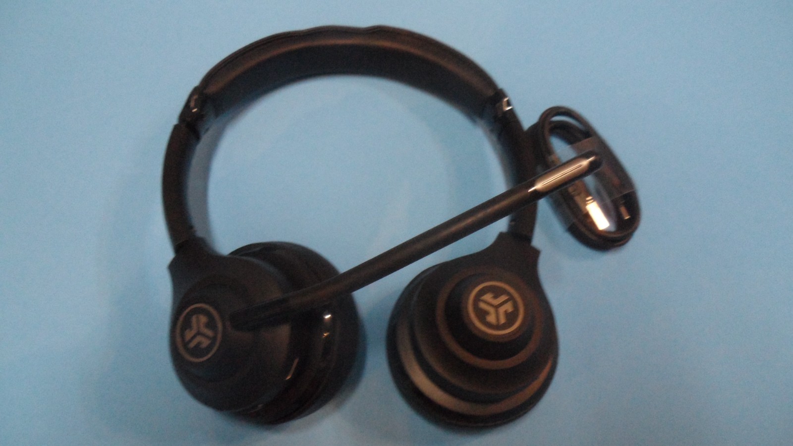 JLab GO Work Wireless On-Ear Headset 2nd Gen, Bluetooth, USB-C, Mic, Black
