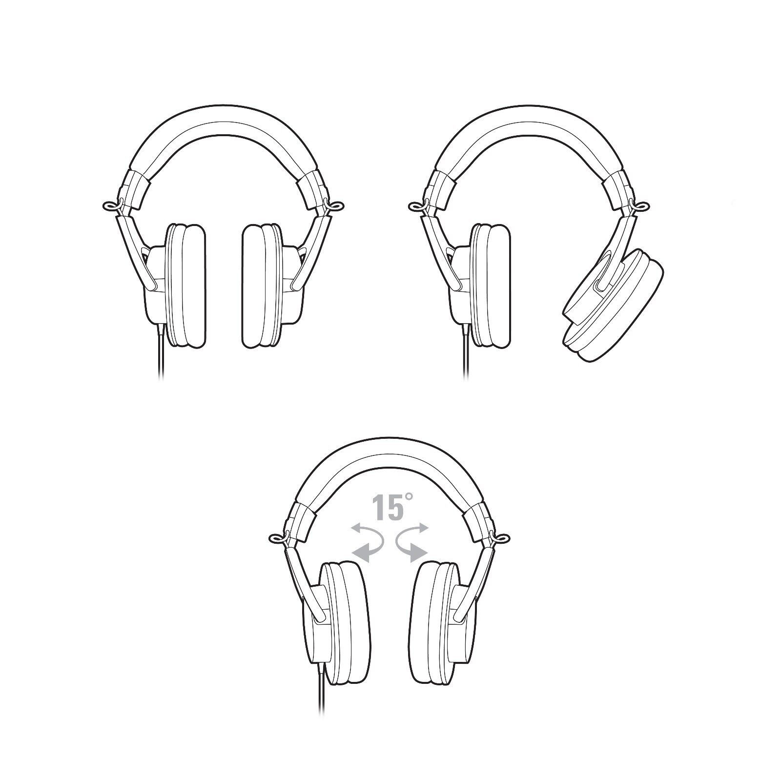 Audio-Technica ATH-M20X Professional Monitor Headphones – White