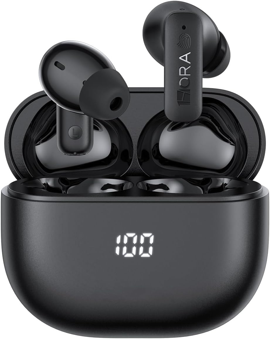 Active Noise Cancelling Wireless Earbuds, Built-In 4 Mics, Bluetooth 5.4 in Ear