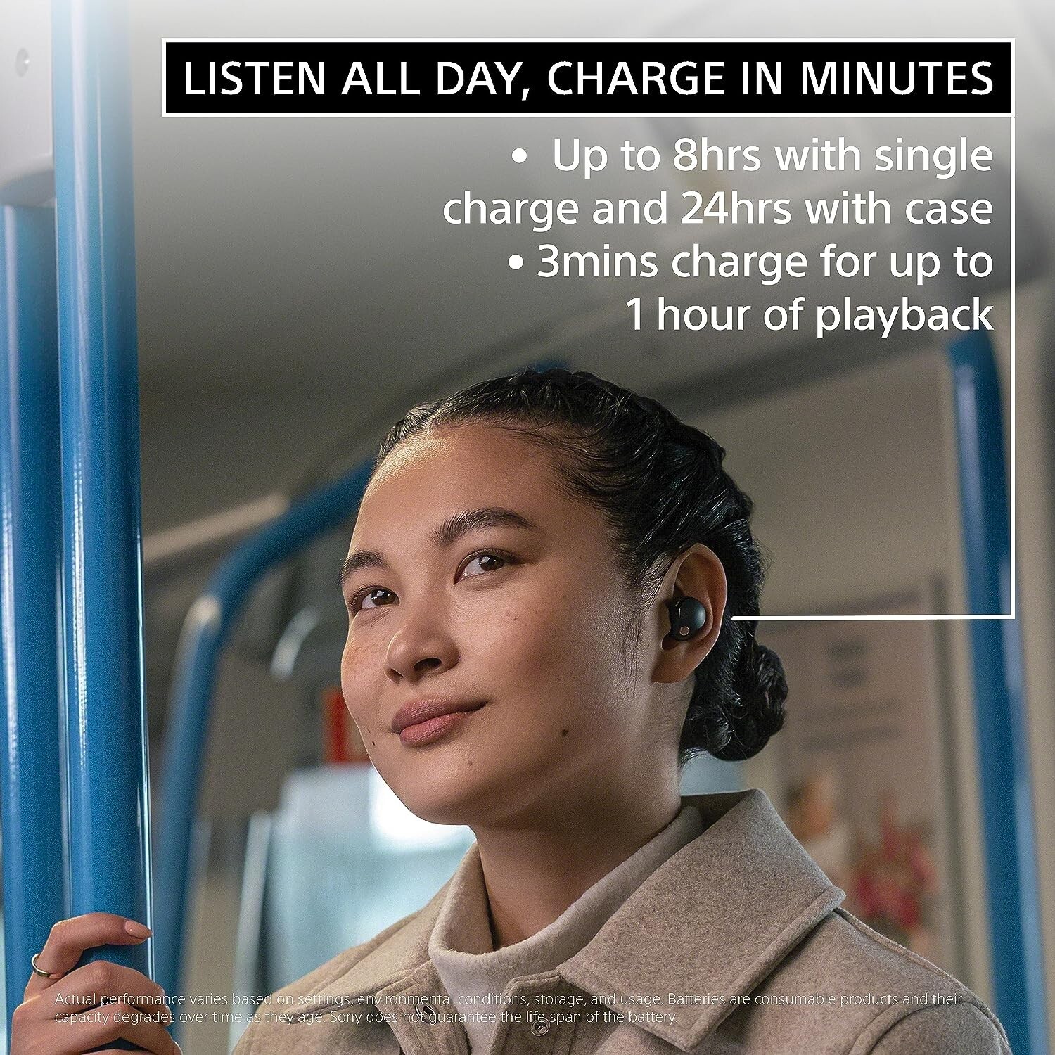 Sony WF-1000XM5 True Wireless Noise Cancelling Earbuds (White)
