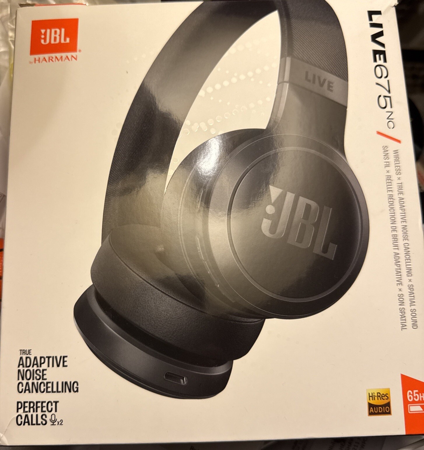 JBL Harman Headphones Live 675NC Wireless On Ear Adaptive Noise Cancelling