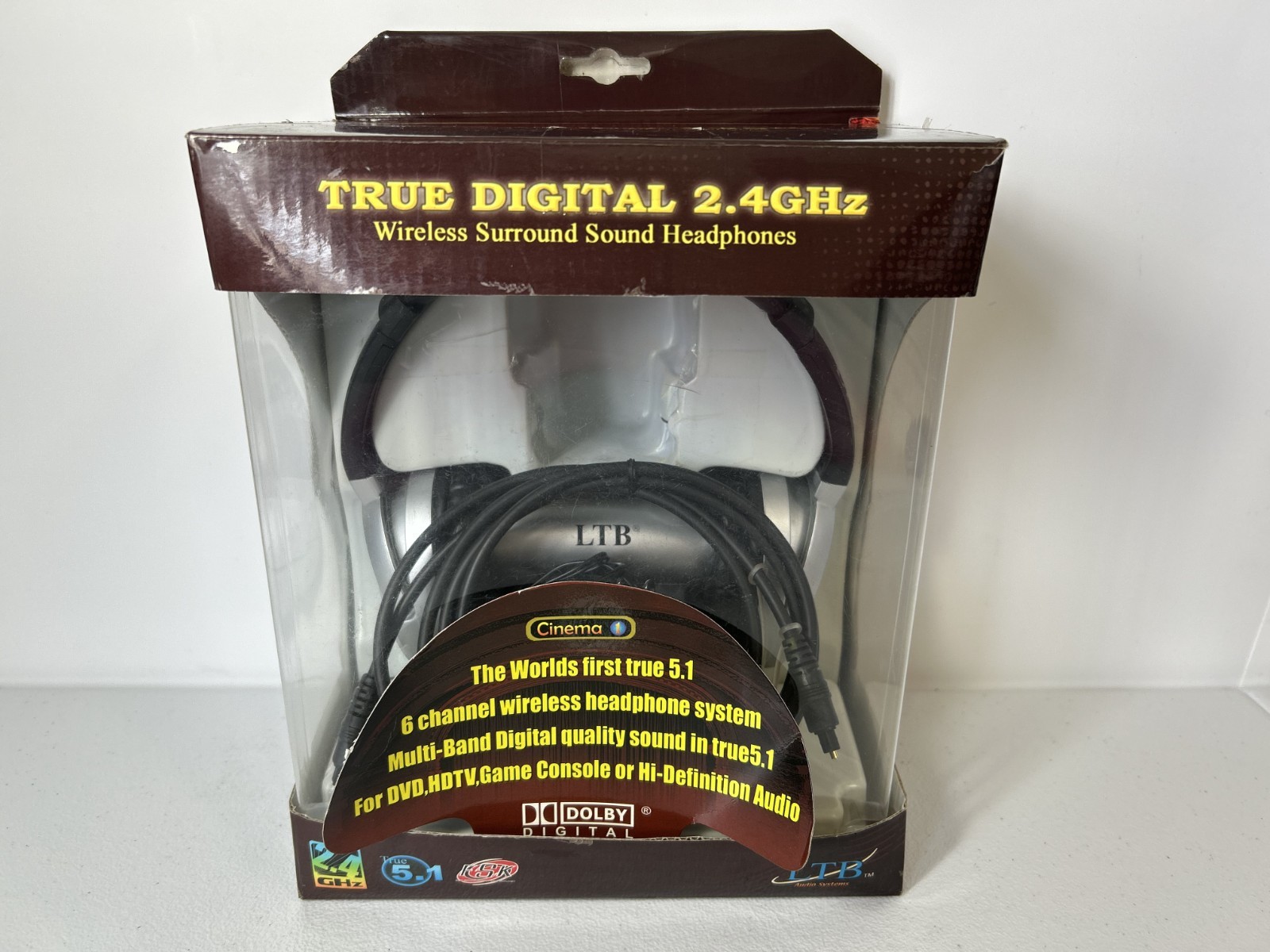 VTG LTB Cinema 1 True Digital 2.4GHz Wireless 5.1 Surround Sound 6 Ch Headphones