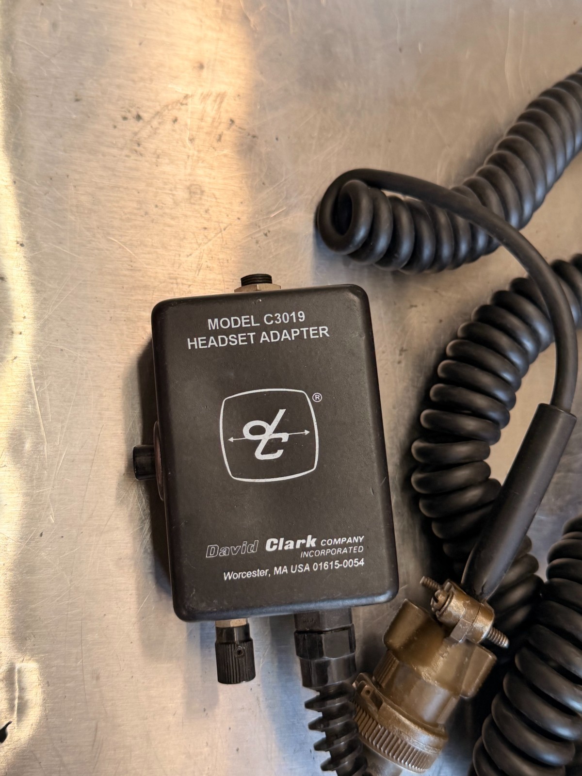 David Clark Model C3019 Headset Adapter