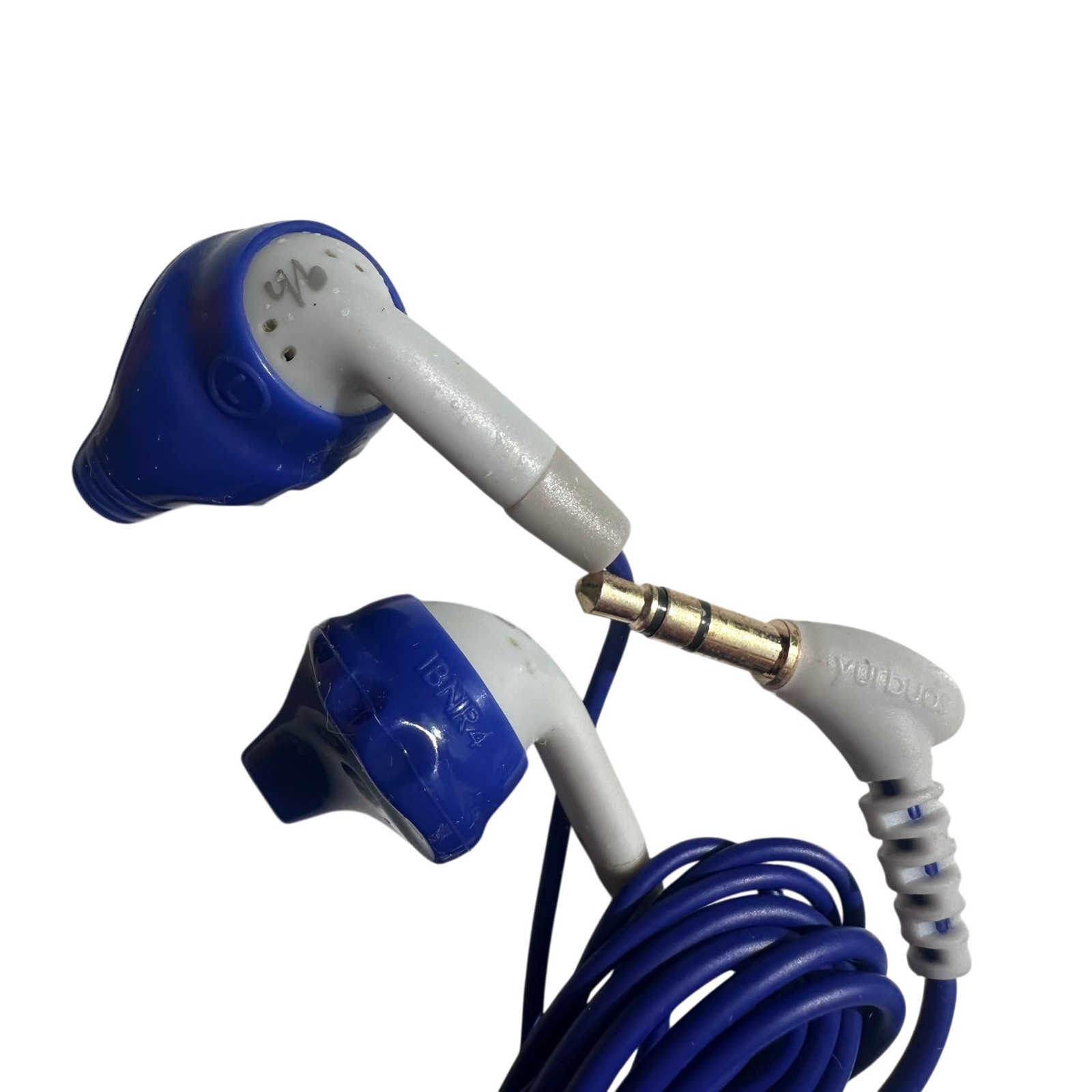 Yurbuds Inspire Sports Earphones Blue/White 3.5mm Wired Earbuds