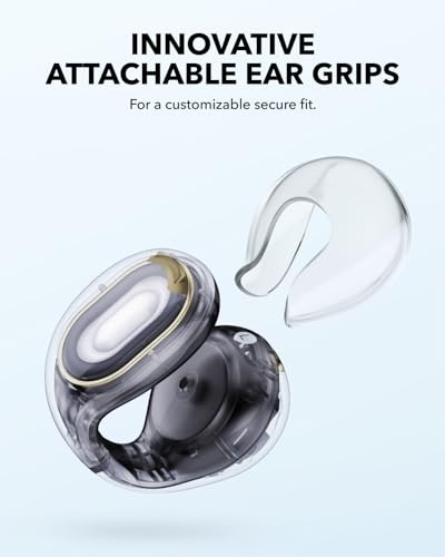 C30i by Anker, Open-Ear Earbuds, Clip-On Headphones, Lightweight Clarity Black