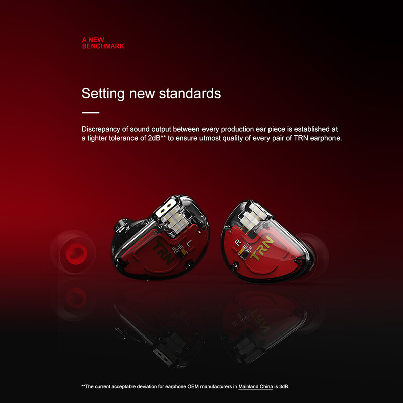 TRN V30 2BA 1DD Triple Hybrid Drivers 2Pin Interface In Ear Monitor Headphones