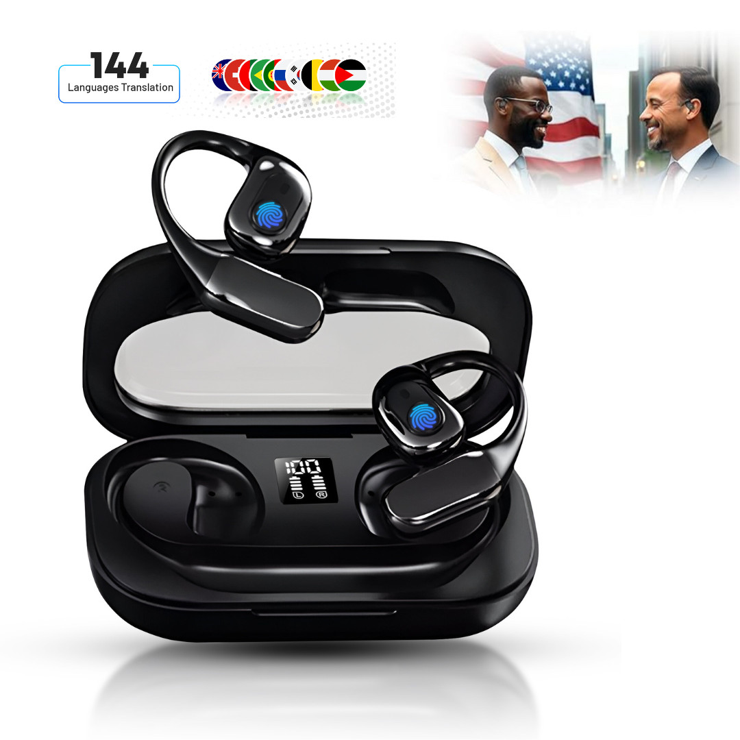 Translator Earbuds 144 Languages Real Time AI Voice Bluetooth Wireless