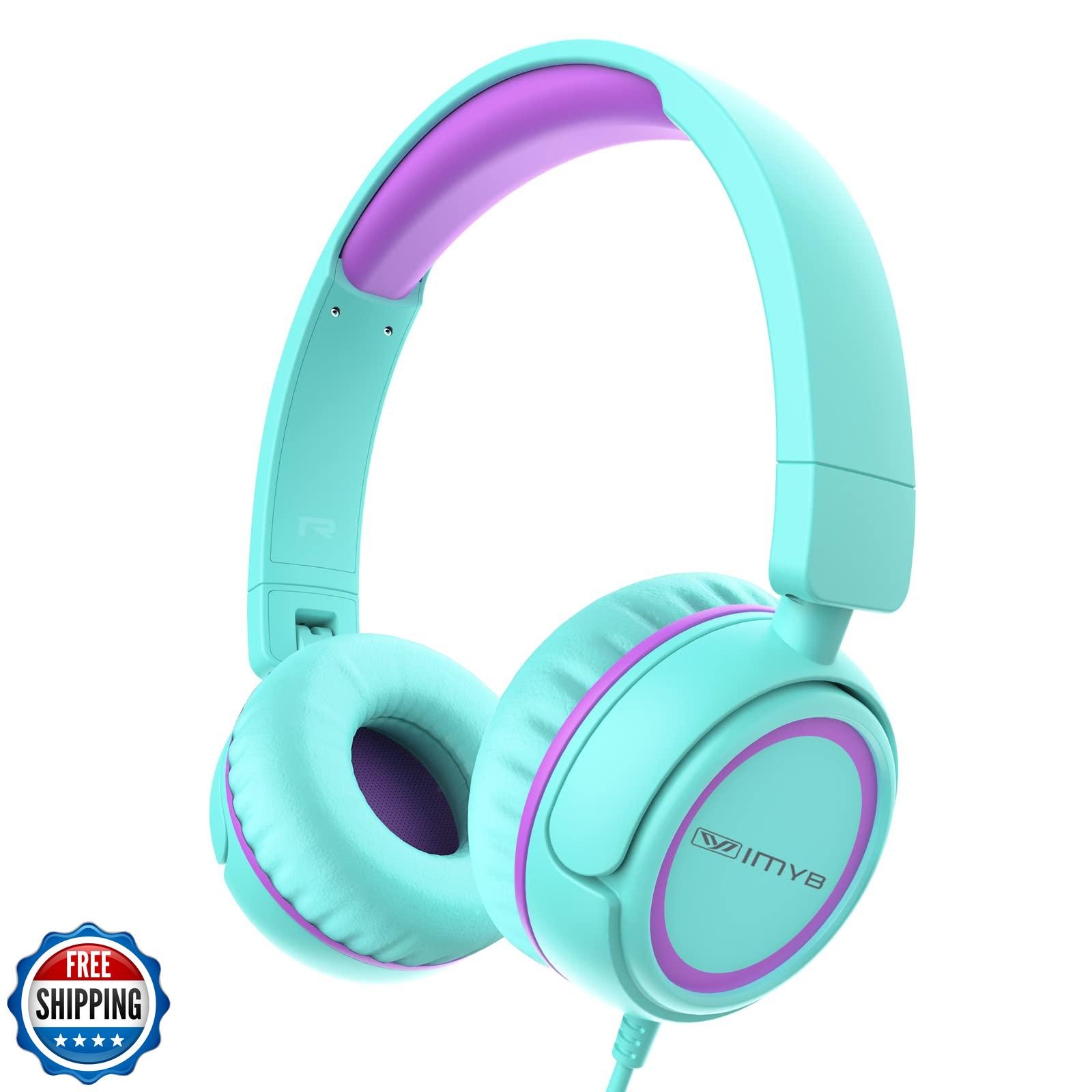 IMYB V1 Kids Headphones, Wired Stereo Foldable Tangle-Free 3.5mm Adjustable O