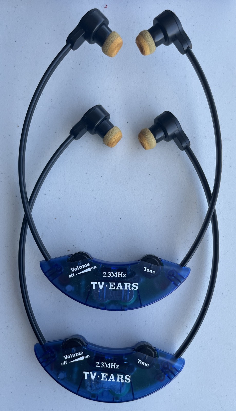 TV Ears 2.3MHz Headphones w/ Charging Base Unit for Headphone System