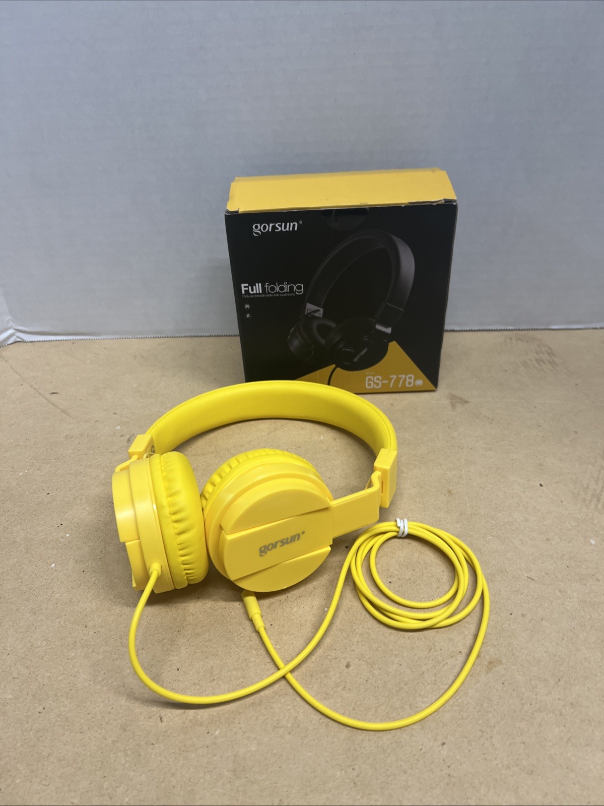 Gorsun Stereo Portable Wired Headphones (GS-778) – Yellow