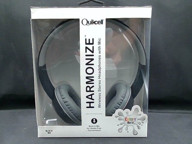 Quikcell Harmonize Wireless Stereo Headphones W/built In Mic – Black Hands Free