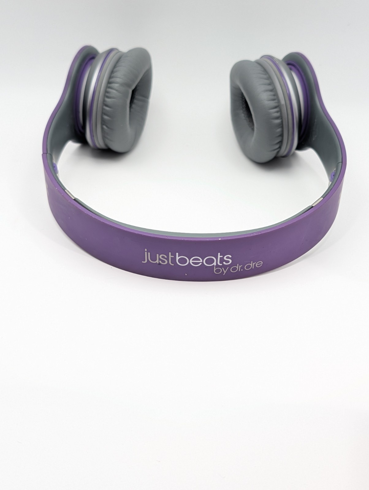 Beats by Dr. Dre JustBeats Solo Purple Gray Foldable Headphones 3.5mm Mic