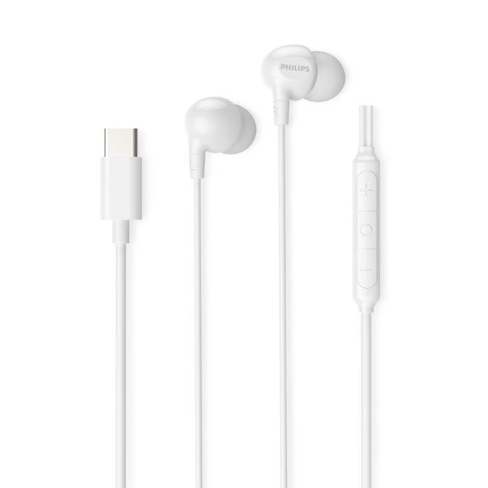 Philips TAE2100 USB-C Canal Type Earphones Inline Mic 3-Button Controller 1.2m
