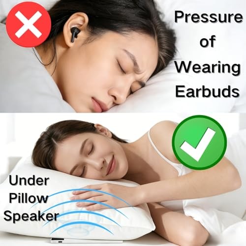 Pillow Speaker for Sleeping, Bone Conduction Under Pillow Speaker for Black